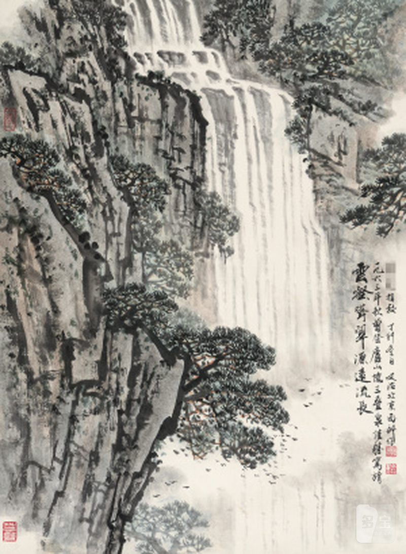 宋文治 1919-1999 云壑耸翠 - 图1